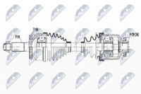 NTY Antriebswelle NPW-KA-380 FüR KIA Carnival 3 VQ Crdi