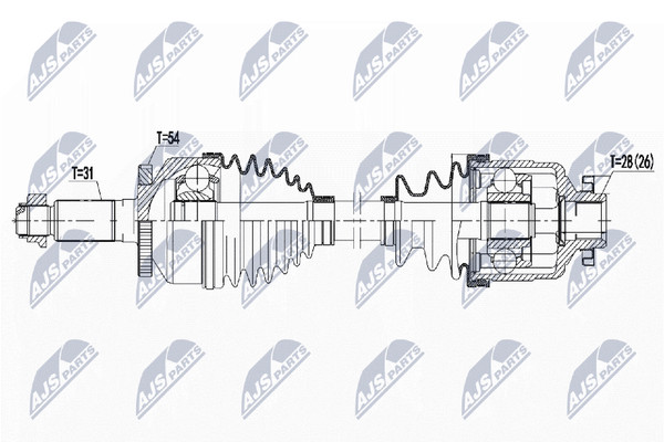 NTY Antriebswelle NPW-KA-380 FüR KIA Carnival 3 VQ Crdi-image