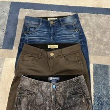 Lot Of 3 Democracy Jeans Womens 4 Skinny Ab Solution Mid Rise Stretch Denim