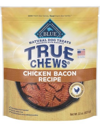True Chews Dog Treats, Made in the USA with Natural Ingredients, Chicken Bacon R