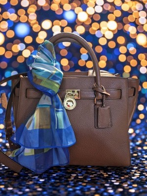 Michael Kors Brown    Hamilton Large Satchel Shoulder Handbag Purse