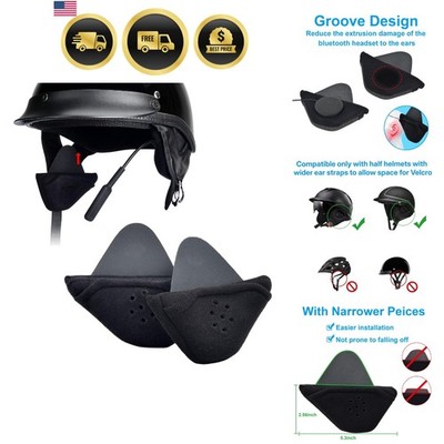 Half Helmet Ear Pads Speaker Pockets for Cardo