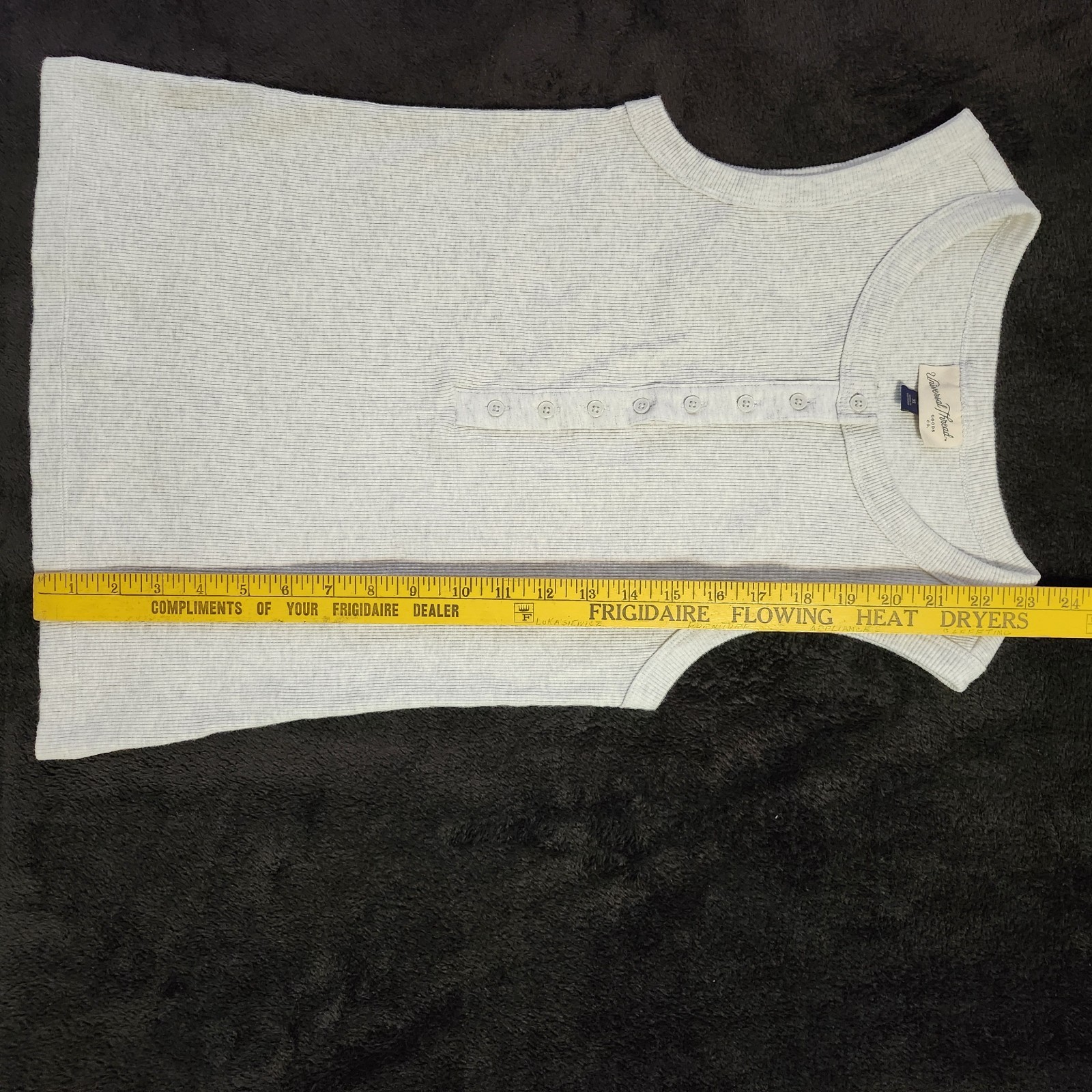 Universal Thread Light Grey Ribbed Henley Scoop N… - image 5