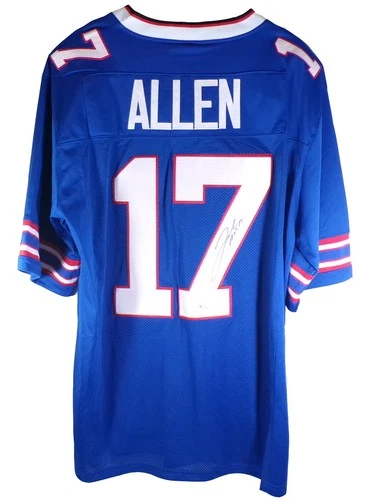 Josh Allen #17 Signed Buffalo Bills Football Jersey Auto 5 Star Certified COA