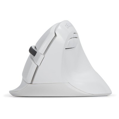 White Wireless Vertical Ergonomic Mouse 4000 DPI 6 Button BT 5.0/2.4G Dual