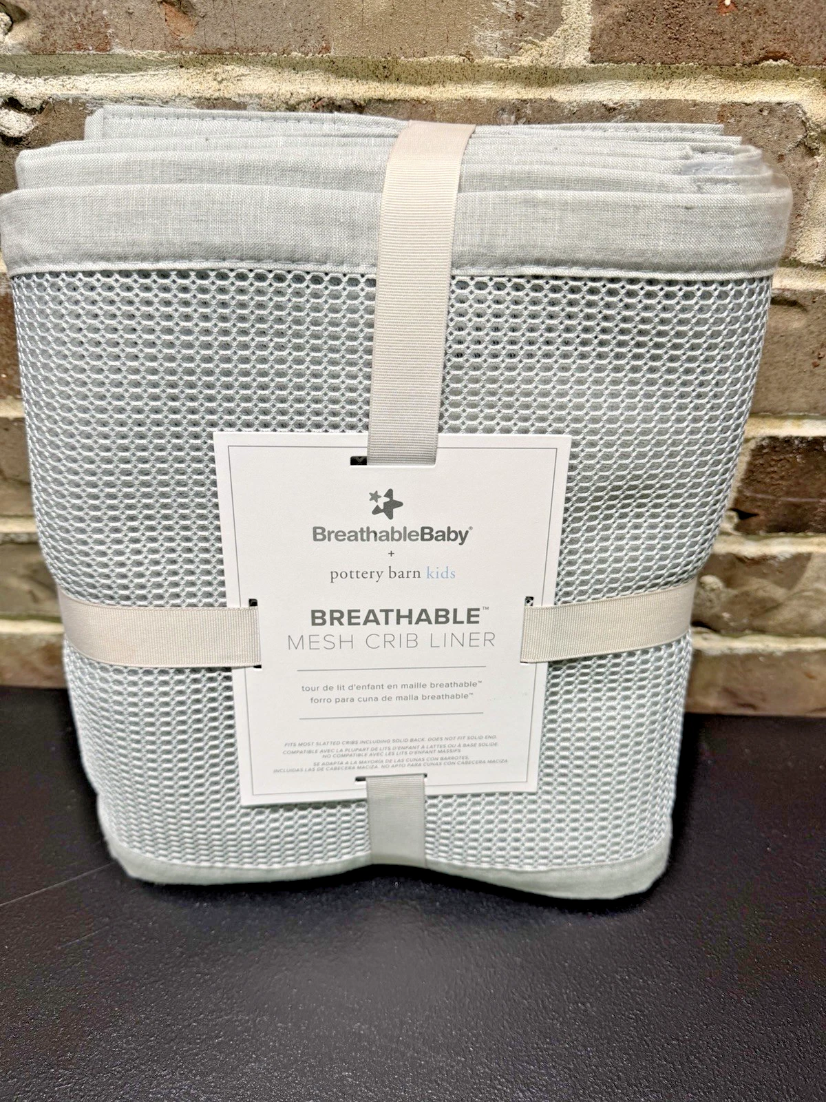 Pottery Barn Kids BreathableBaby Mesh Crib Liner In GRAY Baby Bumper Grey NEW
Opens in a new window
