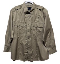 5.11 Tactical Series 72157 Shirt Men's XL Khaki Button Up Long Sleeve Vented