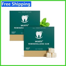 Natural Remineralizing Gum - Spearmint Flavor, 36 Count, Plastic Dye Free