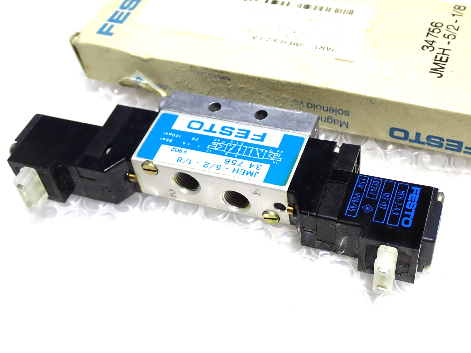 Festo AIR Solenoid valve JMEH-5/2-1/8 New