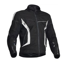 Lindstrands Zero schwarz laminierte Textiljacke wasserdicht Motorrad