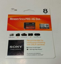 Sony 8GB Memory Card Stick Pro-HG DUO Card High Speed 50MB/s Model MS-HX8B- NEW