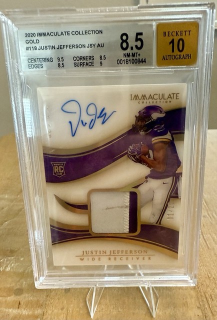 Justin Jefferson 2020 Panini Immaculate Rookie Patch Autographs