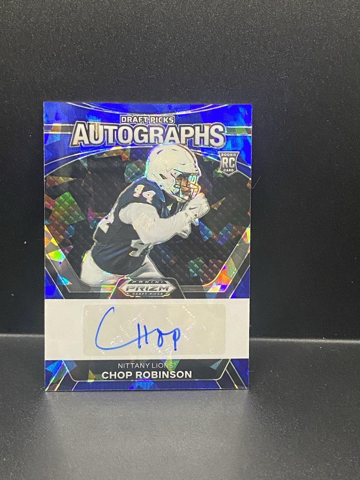 2024 Prizm Draft Picks - Chop Robinson - Blue Ice Draft Picks Auto /75 (RC,AU)