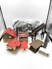    Lot of Incomplete HO Scale Items, Buildings, Houses, Bridge Set, ETC   