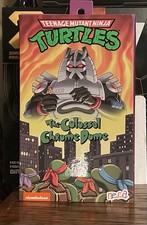 NECA Teenage Mutant Ninja Turtles Cartoon Chrome Dome Figure TMNT New