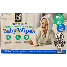 Member's Mark Premium Baby Wipes Refreshing Clean Scent, 12 Packs (1152 ct.)