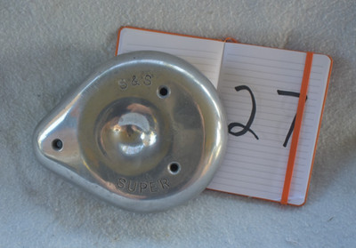 S &S Cycle Aluminum EARLY Super E Air Cleaner Cover w/cover screws #27 T2