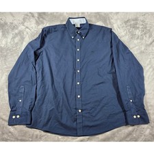 Brooks Brothers Milano Fit 1818 Non-Iron Stretch Button Down Shirt Men L Navy
