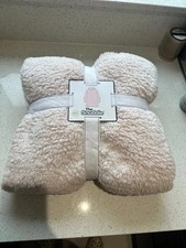 Primark Ladies Pink Borg Snuddie M/L Hooded Blanket Oversize Hoodie Snoodie