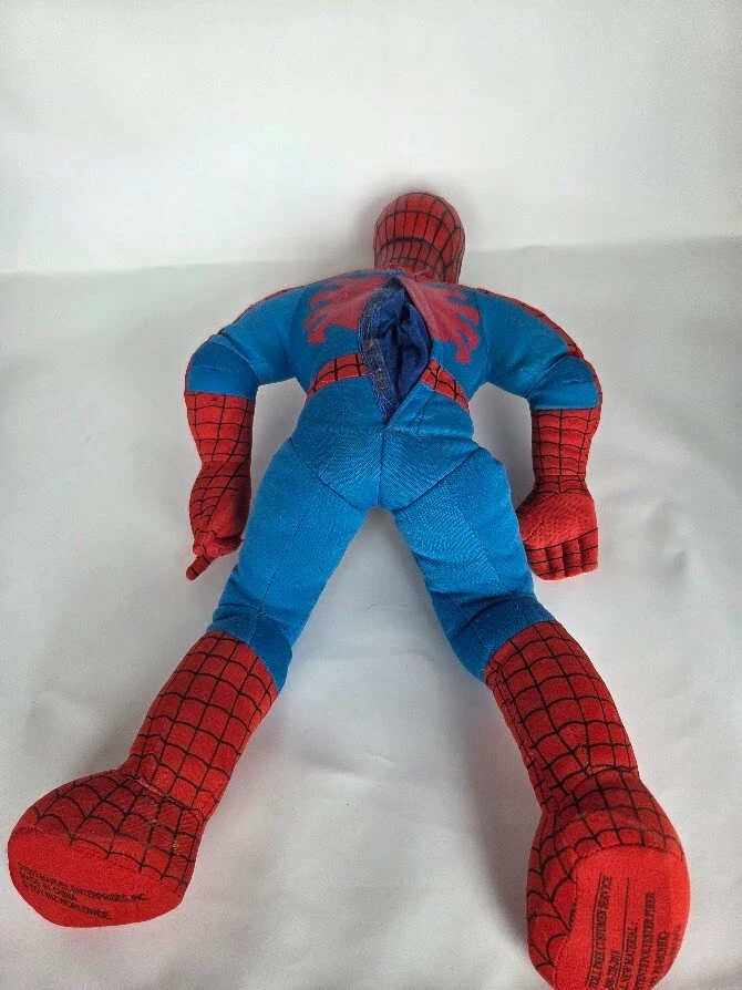 Muñeco de peluche Spiderman juguete de peluche con cabeza de plástico Marvel superhéroe 16 pulgadas Foto 2 de 4
