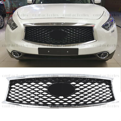 For 2014 2015 2016 2017 Infiniti QX70 Front Upper Grille Chrome 62070-6WP1A
