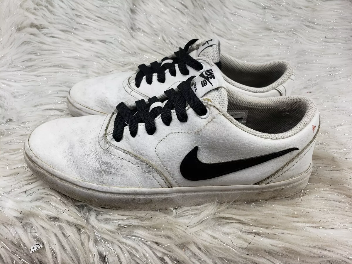 Nike sb check white leather sale