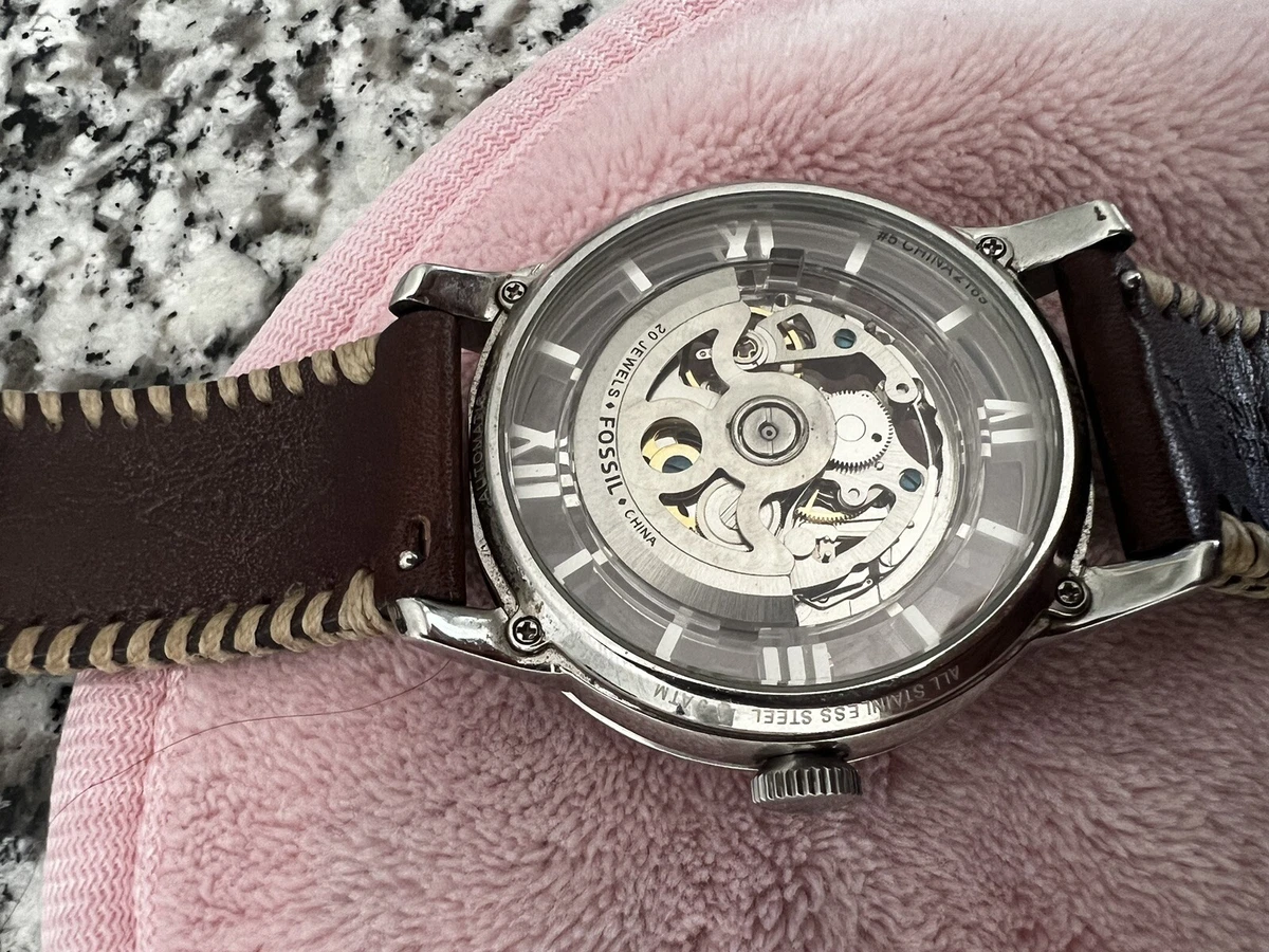 Fossil Townsman ME3098 Automatic Skeleton Dial Men s Watch Dark