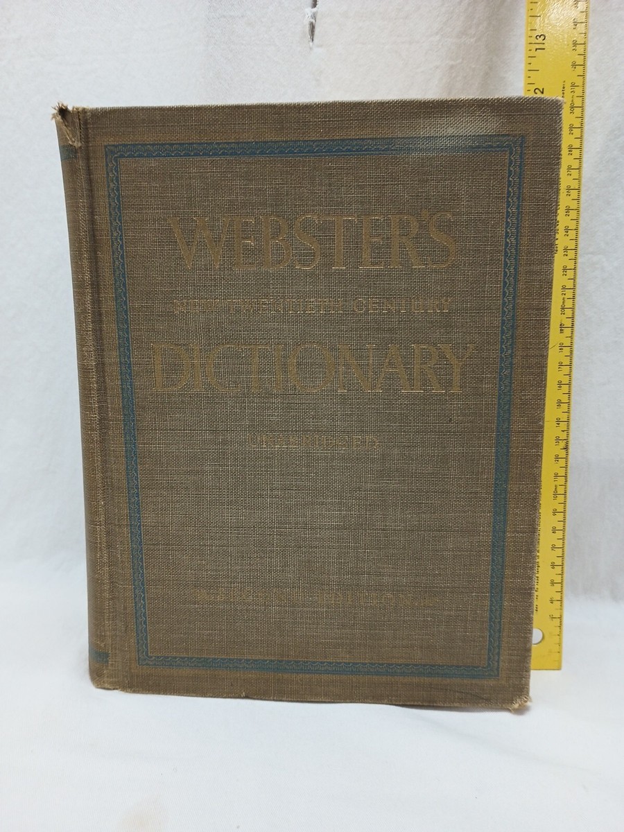 Vintage Websters New Twentieth Century Dictionary Unabridged 1960