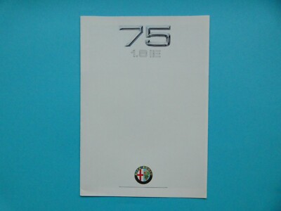 Brochure / Catalogue / Booklet - Alfa Romeo 75 - 1.8 IE - 11/89