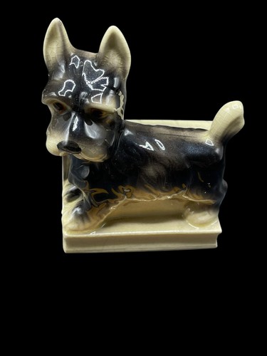 Terrier Bookends 4" x 5" Ceramic Dog Japan Figurine Statue Brown - Picture 12 of 15