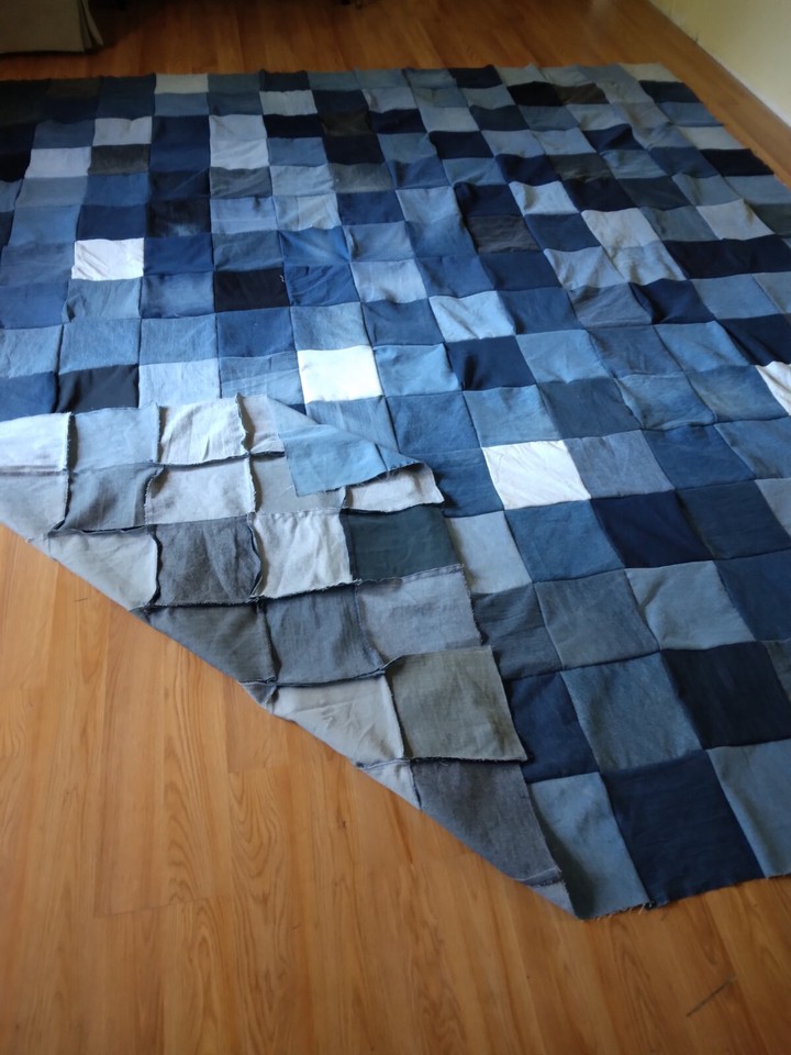 Lot of 20!! Blue Denim/ Jean Quilt Tops eBay