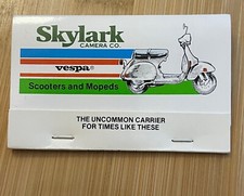Vintage Vespa Matchbook Skylark Camera Company Texas Collectible Ephemera