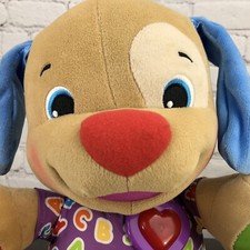 Juguete de peluche ABC aprendizaje educativo interactivo perro parlante barriga FISHER PRICE