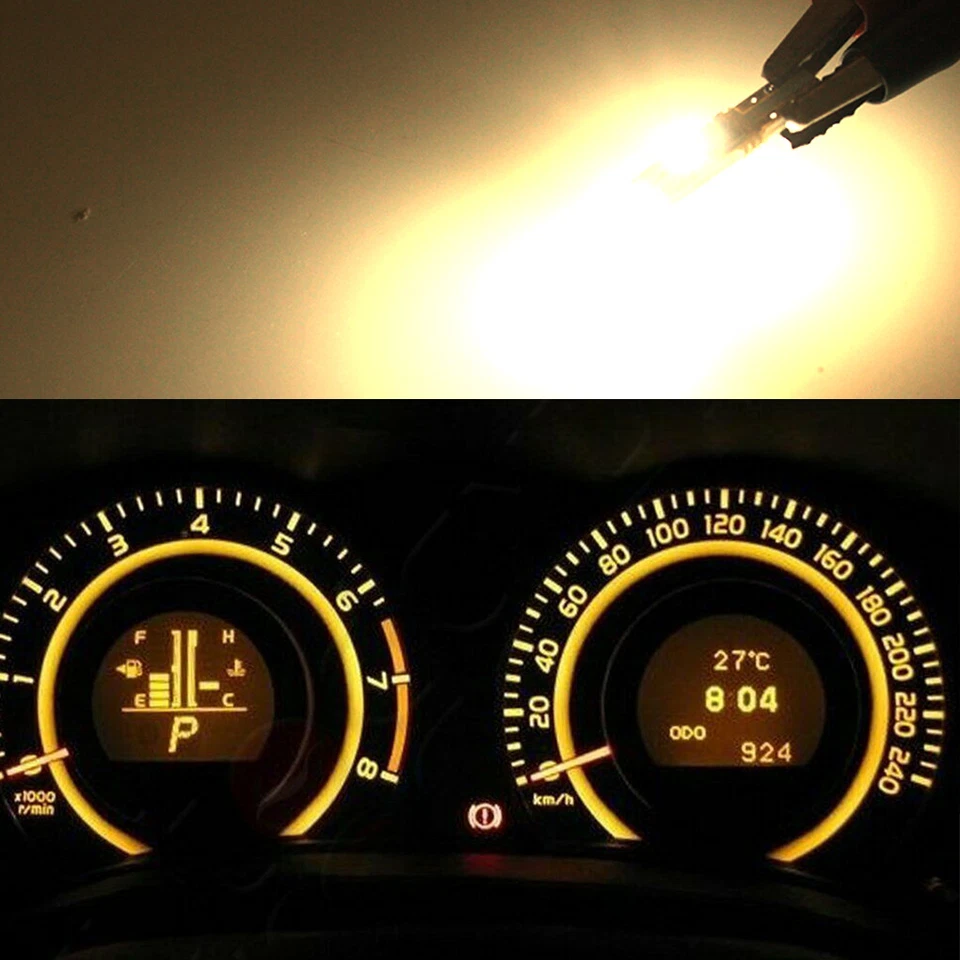 15 piezas T5 74 2721 3SMD Calibre Cluster TABLERO LED LUZ COCHE Ámbar 3000k Color Foto 3 de 4