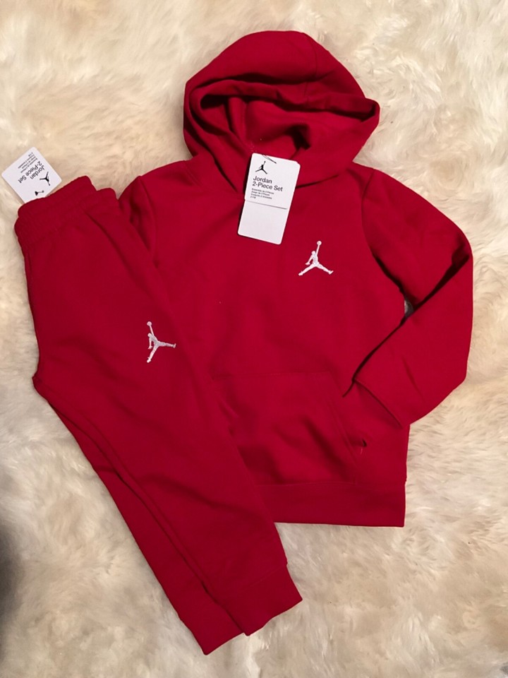 New Little Boy /Girl Red 2pc Jordan Sweatsuit size 6 eBay