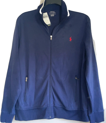 Polo Ralph Lauren Men Soft Cotton Track Jacket L Navy Polo Ralph Lauren Men Soft Cotton Track Jacket L Navy