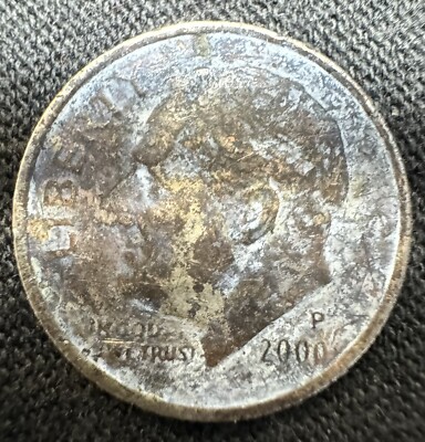 2000 P Roosevelt Dime-DIE CLASH BOTH SIDES-MUST SEE