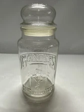 Planters Glass Jar Canister  Vintage 75th Anniversary Mr Peanut 1981 Fast Ship !