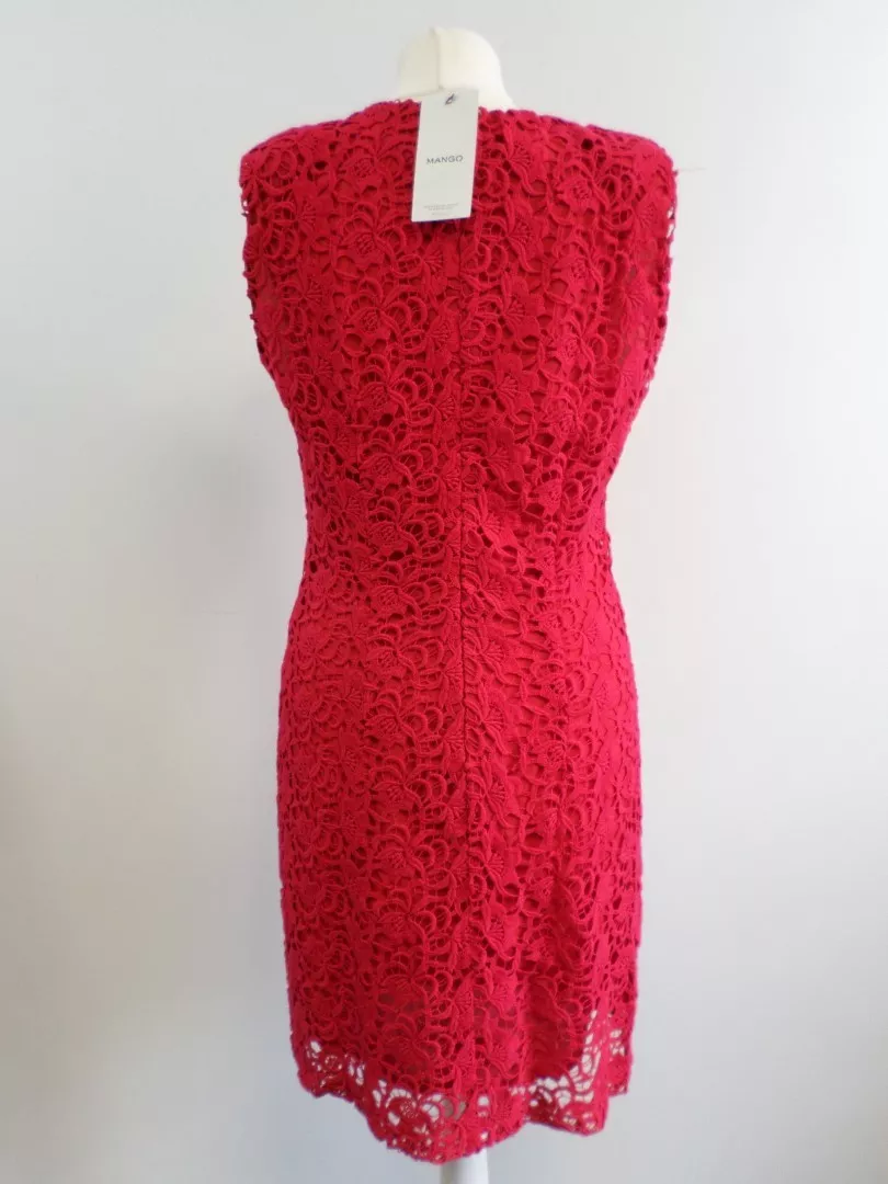 Mango guipure cheap dress