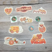Vintage M.I. Scratch And Sniff Pizza Sticker Lot