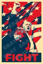ORIGINAL President Donald Trump - Fight - 24x36 Poster print - Made In USA