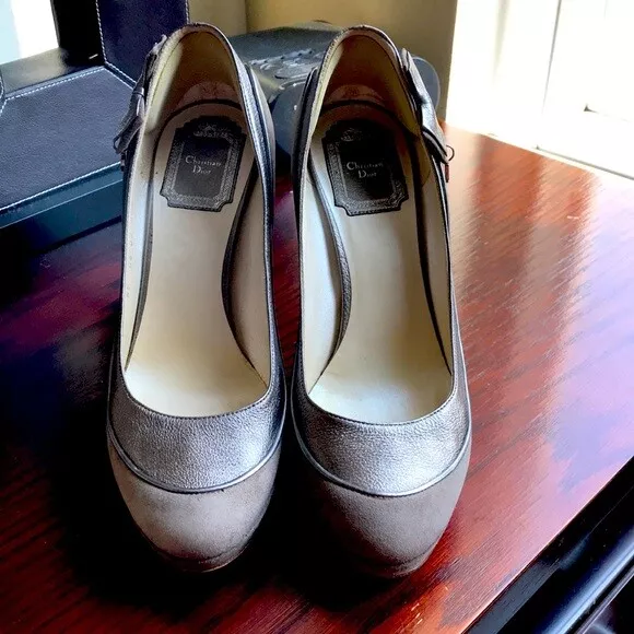 Superbes chaussures plates formes à talons hauts Christian Dior, taille 37,5