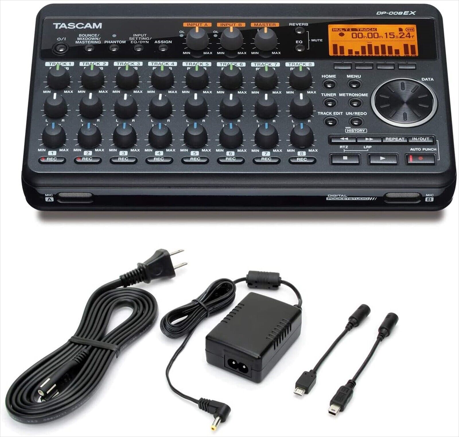 Tascam DP-008EX 8-track Multi track Recorder Digital Pocket Studio Portable