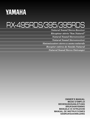Bedienungsanleitung-Operating Instructions für Yamaha RX-395 RDS, RX-495 RDS 