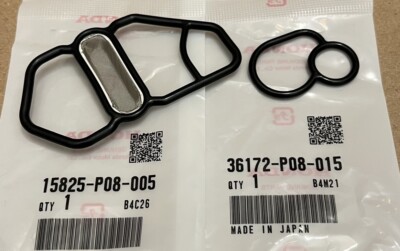 OEM Honda Civic Si Acura Integra Upper & Lower VTEC Spool Valve Solenoid Gaskets