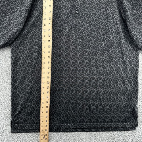Polo Donald Ross uomo XL nera grigia floreale outdoor golf performance polo - Foto 5 di 12