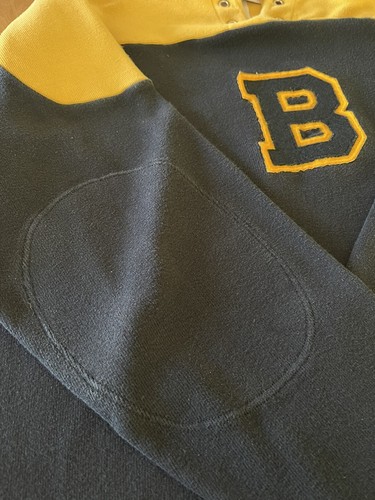 Camiseta deportiva Ebbets Field Flannels Boston Bruins Hockey NHL Talla XL Azul Amarillo - Imagen 9 de 13