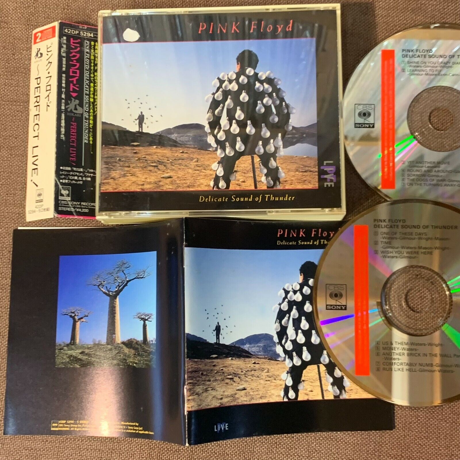 Promo PINK FLOYD Delicate Sound of Thunder JAPAN 2CD 42DP5294~5 OBI-parts 4,200y