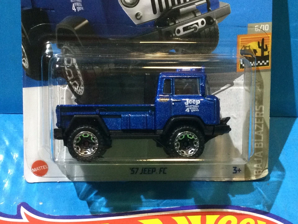 2023 HOT WHEELS NEW MODEL P CASE 57 JEEP FC #218 BLUE BAJA BLAZERS 6/10 OFF-ROAD - Image 2 of 4
