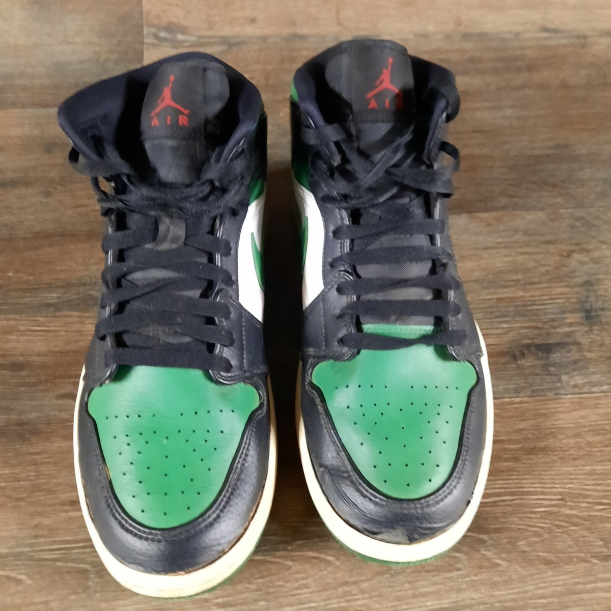 Air Jordan 1 Mid \'Pine Green 2020” Mens Size 11 - #554724-067 Nike Air Jordan 1 Mid Pine 554724-067 Green/Black/White  main image 2